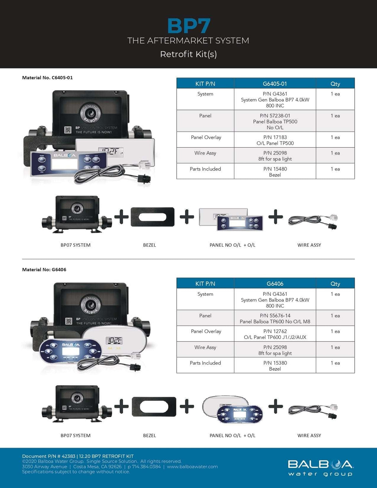 Balboa BP7 with Keypad TP600 (5.5kw Heater)