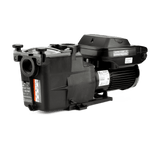 Hayward Super Pump variable speed pool pump 1.65HP showing the front and side view, with control panel and pump housing.