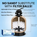 K&J Leisure Aqua Coastal UltraClear Pro 24-inch sand filter with clear view of the filter tank and control valve for pool filtration.