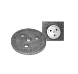 Aqua Coastal anti-electrolysis zinc anode weight for salt water pools, plumbing parts to prevent electrolysis damage.