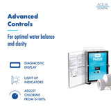 Aqua Coastal ProSalt salt chlorine generator with 40,000-gallon cell for pool sanitization, shown in a clean, outdoor pool setting.