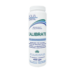 Aqua Coastal calcium booster chemical container for pool and spa water balance control, with label and product details visible.
