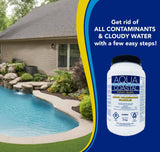 Aqua Coastal chlorine pool shock and super chlorinator 2kg, pool chemicals for sanitizing and maintaining clear swimming pools.
