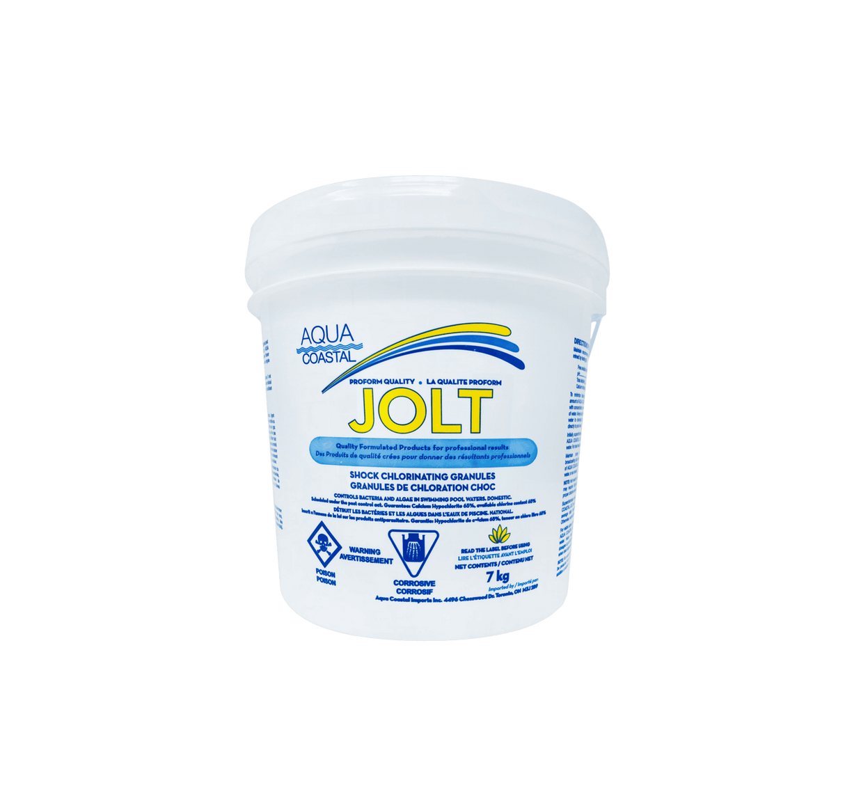 Aqua Coastal 7kg chlorine pool shock with super chlorinator for maintaining clean, clear swimming pool water.