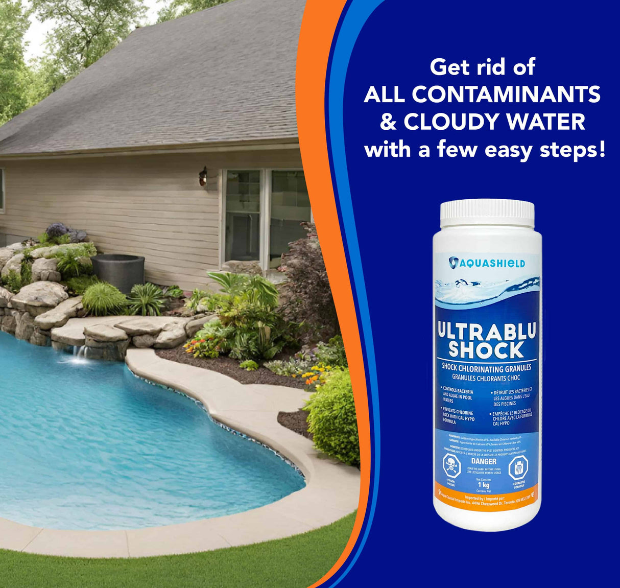 Ultrablu Chlorine Pool Shock and Super Chlorinator (2Kg) Fast Shock