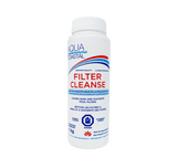Aqua Coastal Filter Cleanse pool chemical bottle for deep cartridge filter cleaning, with label and cap visible.