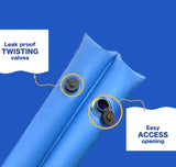 Aqua Coastal heavy-duty water bag, 10' double chamber with twist cap, designed for secure water storage and transport.