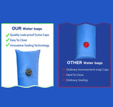 Aqua Coastal heavy-duty 4-foot water bag with a single chamber and twist cap, designed for durable water storage.