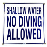 Shallow Water No Diving Allowed Sign | R233800