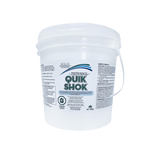 Aqua Coastal Non-Chlorine Quick Shock pool chemical for weekly oxidizing care, in a white container with label.