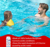 Aqua Coastal pH Down pool chemical bottle used for lowering water pH levels in pools and spas.