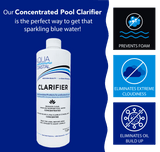 Aqua Coastal pool clarifier chemical bottle for cleaner, brighter pool water with sparkling clarity.