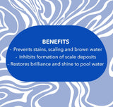 Aqua Coastal Pool Protect All Pool Water Conditioner bottle, a pool chemical for preventing stains and scale in swimming pools.