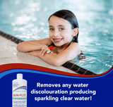 Aqua Coastal Quik Floc Pool Clarifier 1L bottle for fast water cleanup and clarity in swimming pools.