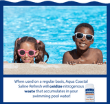 Aqua Coastal saline-refresh salt water pool shock 1kg container, pool chemical for sanitizing and maintaining saltwater pools