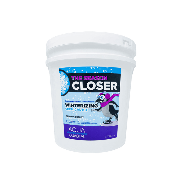 Aqua Coastal Ultimate Pool Closing Kit containing pool chemicals for winter pool closing and maintenance.