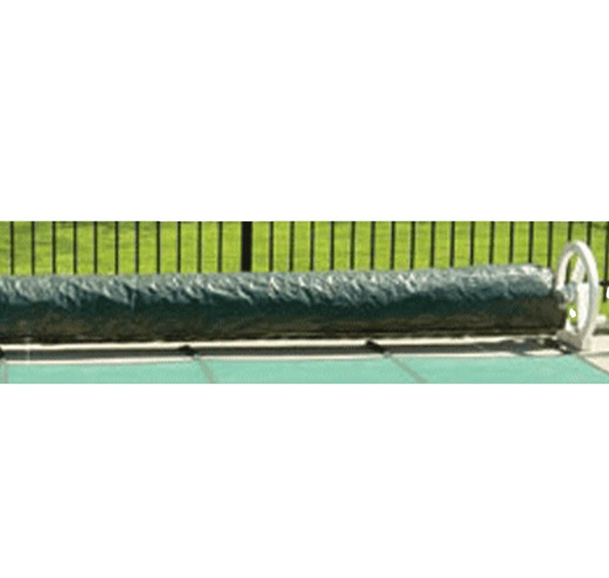 Aqua Coastal winter jacket cover for solar blankets up to 24 feet, designed to protect solar pool covers during winter.