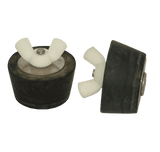 Aqua Coastal Winterizing Pool Rubber Plug #10, 1.5-inch for winterizing pools, shown in black rubber with a smooth surface.