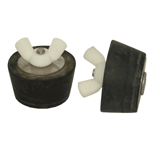Aqua Coastal Winterizing Pool Rubber Plug #10, 1.5-inch for winterizing pools, shown in black rubber with a smooth surface.
