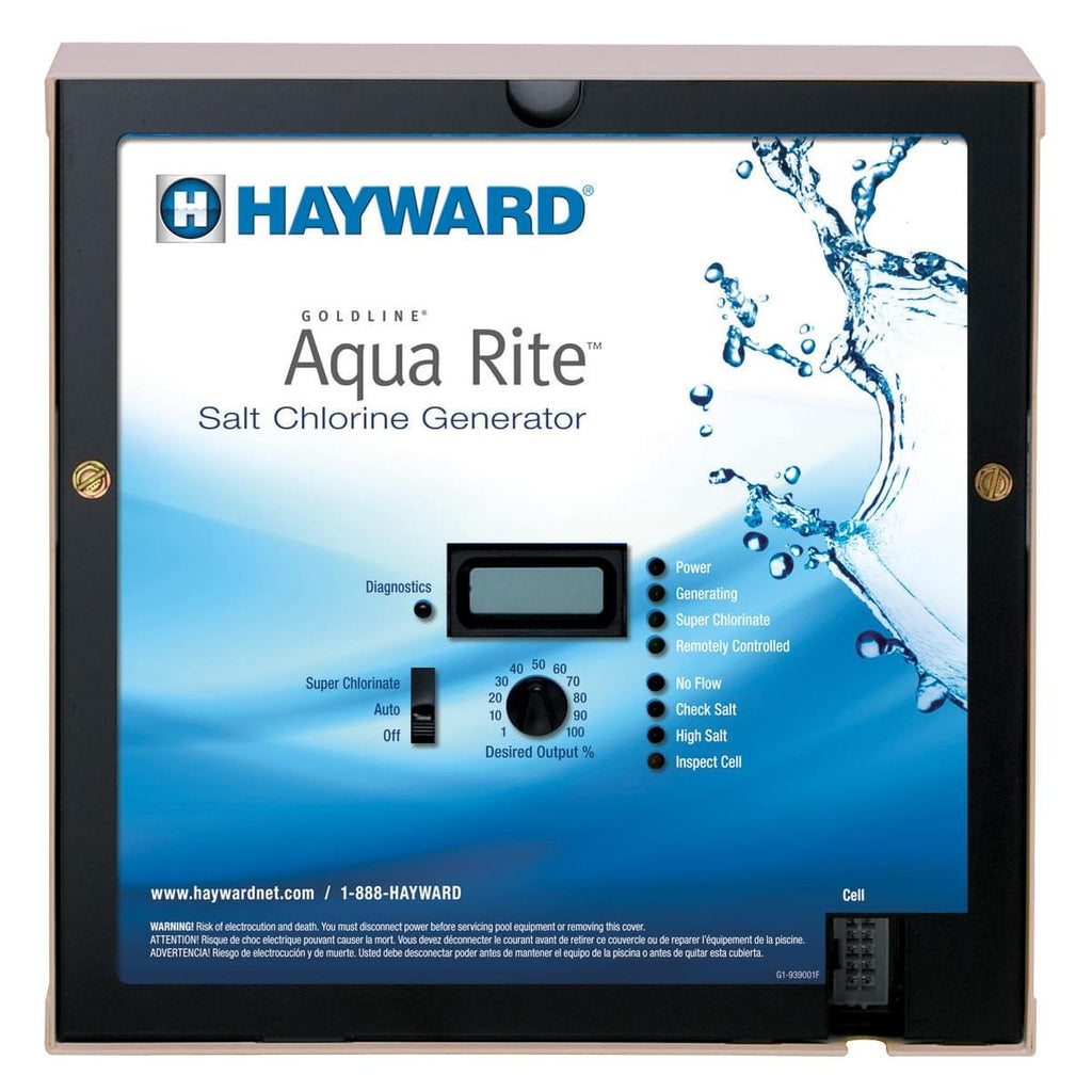 Hayward AQR3XLCUL Aqua Rite XL Salt Chlorine Generator & 15K Gallon Cell (Plug-in) 120V - K&J Leisure