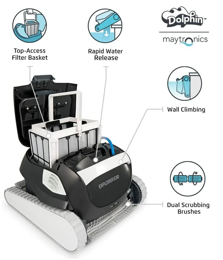 Maytronics Dolphin Explorer E30 (WiFi) Robotic Pool Cleaner