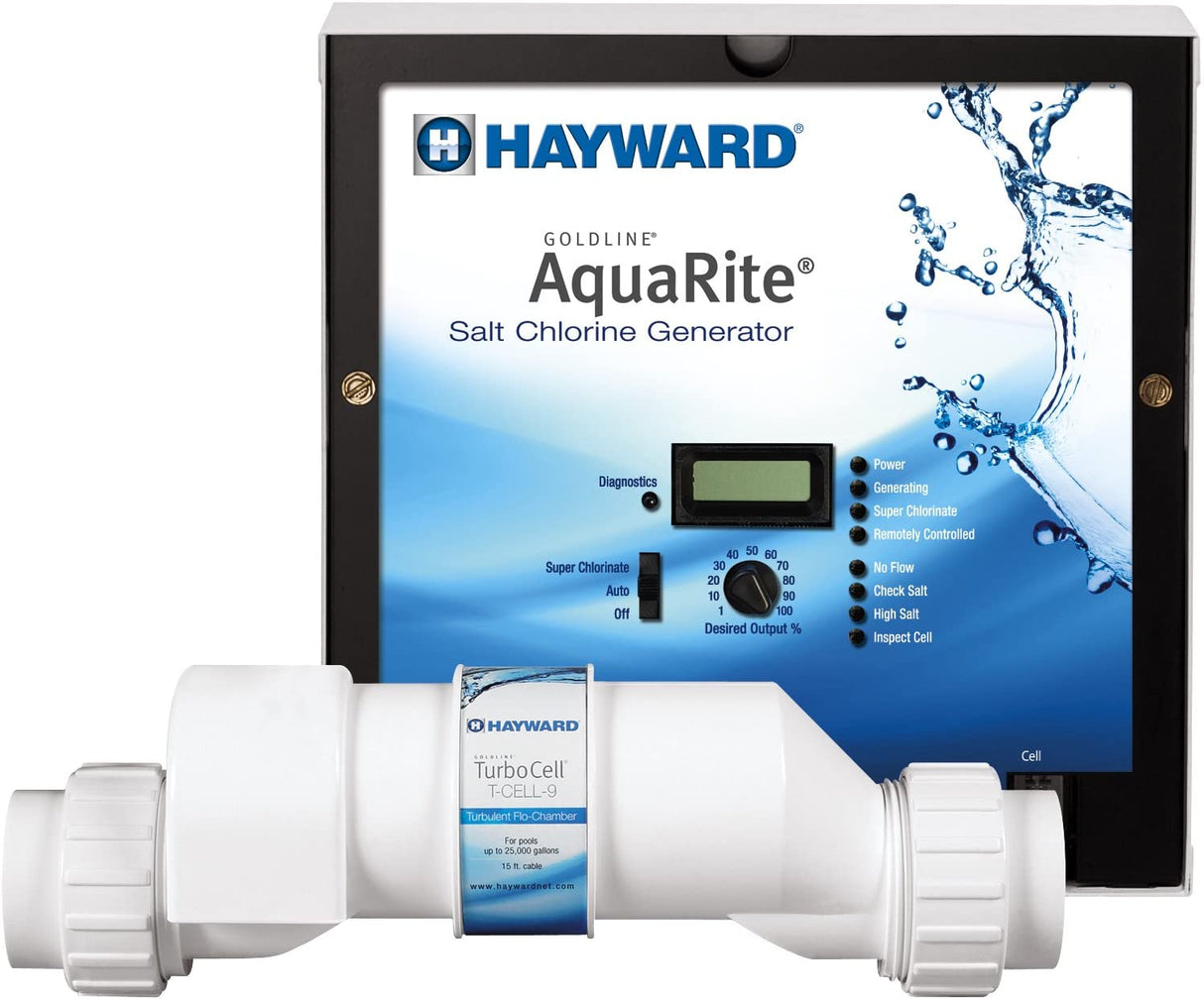 Hayward AQR9CUL 25,000 Gallon Salt Water Pool Chlorine Generator - K&J Leisure